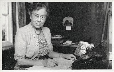 Miss-Butterfield-at-her-desk